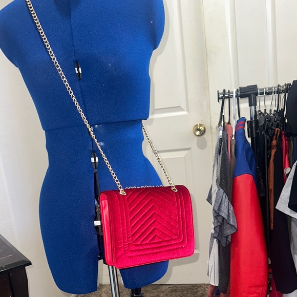 Handbags - Red Velvet Crossbody Bag